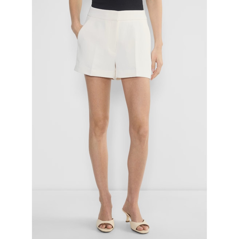 Aritzia Limitless Mini Crepette Ivory Shorts Size 8
